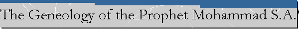 The Geneology of the Prophet Mohammad S.A.W.