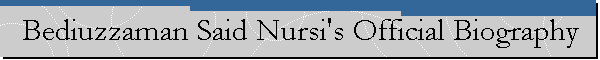 Bediuzzaman Said Nursi's Official Biography